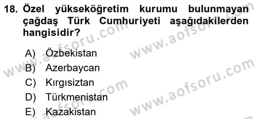 Eğitim Tarihi Dersi 2022 - 2023 Yılı (Final) Dönem Sonu Sınav Soruları 18. Soru