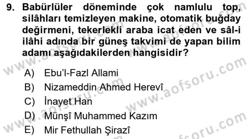 Eğitim Tarihi Dersi 2022 - 2023 Yılı (Final) Dönem Sonu Sınav Soruları 9. Soru