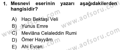 Eğitim Tarihi Dersi 2023 - 2024 Yılı (Final) Dönem Sonu Sınav Soruları 1. Soru