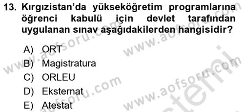 Eğitim Tarihi Dersi 2023 - 2024 Yılı (Final) Dönem Sonu Sınav Soruları 13. Soru