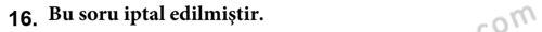 Birinci Dünya Savaşı’nda Türk Cepheleri Dersi 2021 - 2022 Yılı (Final) Dönem Sonu Sınav Soruları 16. Soru