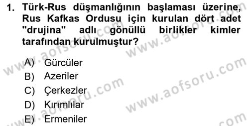Birinci Dünya Savaşı’nda Türk Cepheleri Dersi 2023 - 2024 Yılı (Final) Dönem Sonu Sınav Soruları 1. Soru
