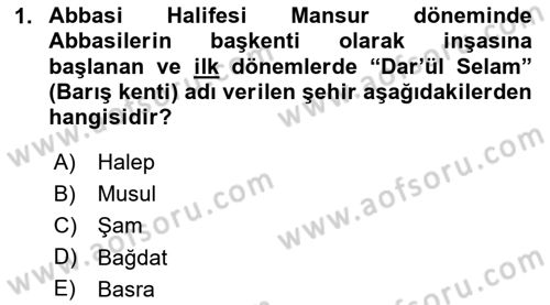 Birinci Dünya Savaşı’nda Türk Cepheleri Dersi 2024 - 2025 Yılı (Vize) Ara Sınav Soruları 1. Soru