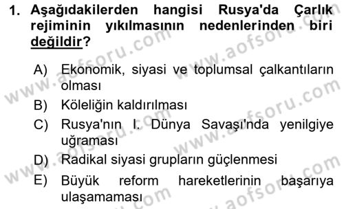 Çağdaş Türk Dünyası Dersi 2021 - 2022 Yılı Yaz Okulu Sınav Soruları 1. Soru