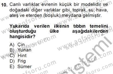 Bilim Tarihi Dersi 2014 - 2015 Yılı (Vize) Ara Sınav Soruları 10. Soru