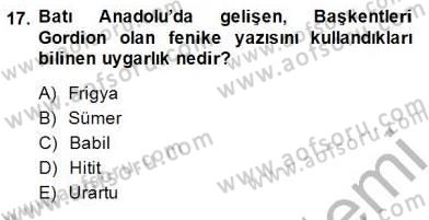Bilim Tarihi Dersi 2014 - 2015 Yılı (Vize) Ara Sınav Soruları 17. Soru