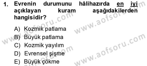Bilim Tarihi Dersi 2014 - 2015 Yılı (Final) Dönem Sonu Sınav Soruları 1. Soru