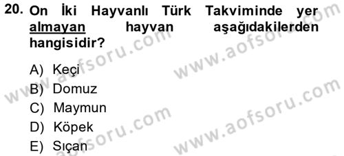 Bilim Tarihi Dersi 2014 - 2015 Yılı (Final) Dönem Sonu Sınav Soruları 20. Soru