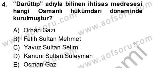 Bilim Tarihi Dersi 2014 - 2015 Yılı (Final) Dönem Sonu Sınav Soruları 4. Soru