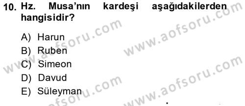 Yaşayan Dünya Dinleri Dersi 2014 - 2015 Yılı (Final) Dönem Sonu Sınav Soruları 10. Soru