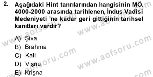 Yaşayan Dünya Dinleri Dersi 2014 - 2015 Yılı (Final) Dönem Sonu Sınav Soruları 2. Soru