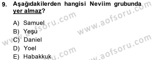 Yaşayan Dünya Dinleri Dersi 2014 - 2015 Yılı (Final) Dönem Sonu Sınav Soruları 9. Soru
