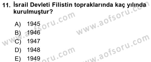 Yaşayan Dünya Dinleri Dersi 2015 - 2016 Yılı Tek Ders Sınav Soruları 11. Soru