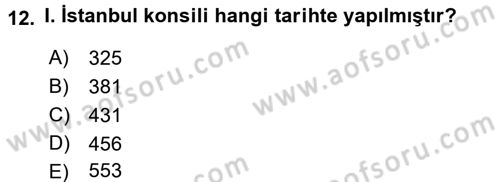 Yaşayan Dünya Dinleri Dersi 2016 - 2017 Yılı 3 Ders Sınav Soruları 12. Soru