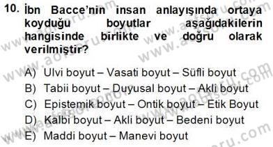 Türk Düşünce Tarihi Dersi 2014 - 2015 Yılı (Final) Dönem Sonu Sınav Soruları 10. Soru