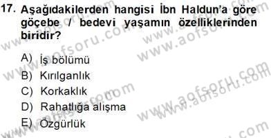 Türk Düşünce Tarihi Dersi 2014 - 2015 Yılı (Final) Dönem Sonu Sınav Soruları 17. Soru