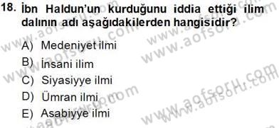 Türk Düşünce Tarihi Dersi 2014 - 2015 Yılı (Final) Dönem Sonu Sınav Soruları 18. Soru
