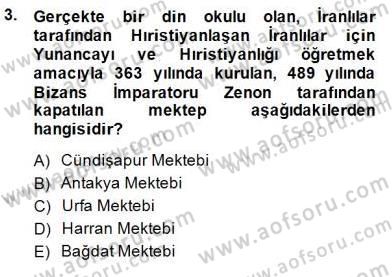 Türk Düşünce Tarihi Dersi 2014 - 2015 Yılı (Final) Dönem Sonu Sınav Soruları 3. Soru