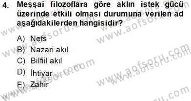 Türk Düşünce Tarihi Dersi 2014 - 2015 Yılı (Final) Dönem Sonu Sınav Soruları 4. Soru
