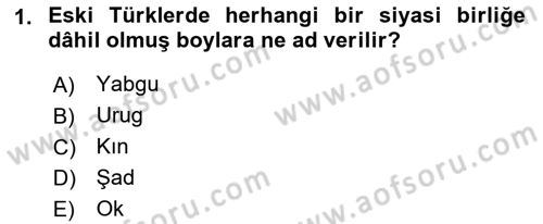 Türk Düşünce Tarihi Dersi 2021 - 2022 Yılı (Vize) Ara Sınav Soruları 1. Soru