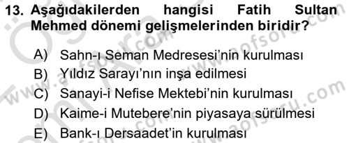 Türk Düşünce Tarihi Dersi 2021 - 2022 Yılı (Vize) Ara Sınav Soruları 13. Soru