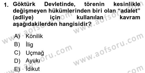 Türk Düşünce Tarihi Dersi 2021 - 2022 Yılı (Final) Dönem Sonu Sınav Soruları 1. Soru