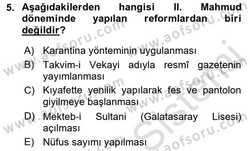 Türk Düşünce Tarihi Dersi 2021 - 2022 Yılı (Final) Dönem Sonu Sınav Soruları 5. Soru