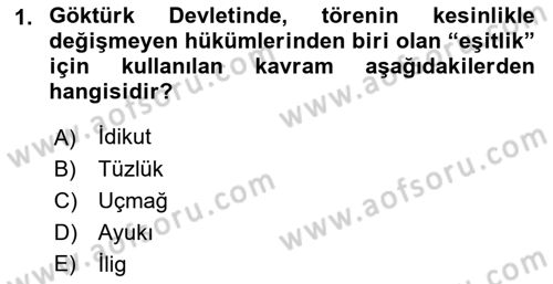 Türk Düşünce Tarihi Dersi 2021 - 2022 Yılı Yaz Okulu Sınav Soruları 1. Soru