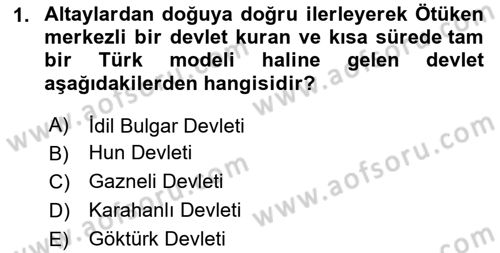 Türk Düşünce Tarihi Dersi 2023 - 2024 Yılı (Vize) Ara Sınav Soruları 1. Soru