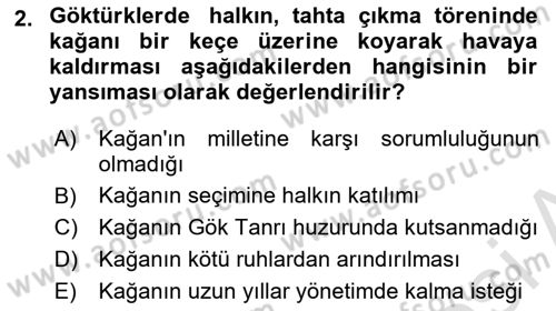 Türk Düşünce Tarihi Dersi 2023 - 2024 Yılı (Vize) Ara Sınav Soruları 2. Soru