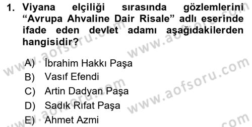 Türk Düşünce Tarihi Dersi 2023 - 2024 Yılı (Final) Dönem Sonu Sınav Soruları 1. Soru