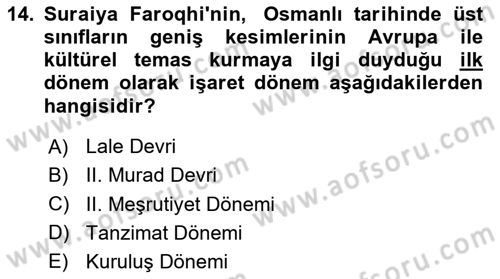Türk Düşünce Tarihi Dersi 2023 - 2024 Yılı (Final) Dönem Sonu Sınav Soruları 14. Soru