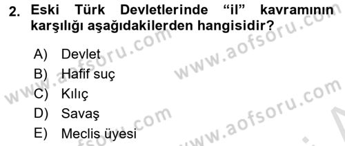 Türk Düşünce Tarihi Dersi 2023 - 2024 Yılı (Final) Dönem Sonu Sınav Soruları 2. Soru