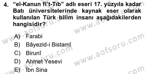 Türk Düşünce Tarihi Dersi 2023 - 2024 Yılı (Final) Dönem Sonu Sınav Soruları 4. Soru