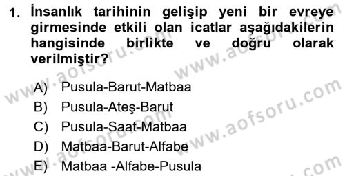 Türk Basın Tarihi Dersi 2021 - 2022 Yılı Yaz Okulu Sınavı 1. Soru