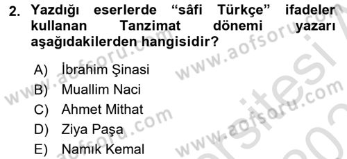 Türk Basın Tarihi Dersi 2022 - 2023 Yılı Yaz Okulu Sınavı 2. Soru