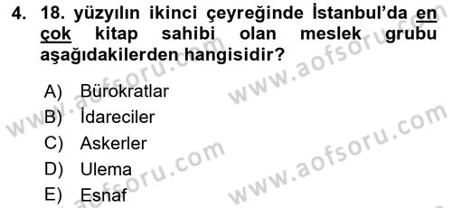 Türk Basın Tarihi Dersi 2024 - 2025 Yılı (Vize) Ara Sınavı 4. Soru