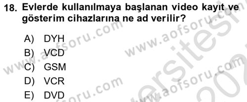 Türk Basın Tarihi Dersi 2024 - 2025 Yılı (Final) Dönem Sonu Sınav Soruları 18. Soru
