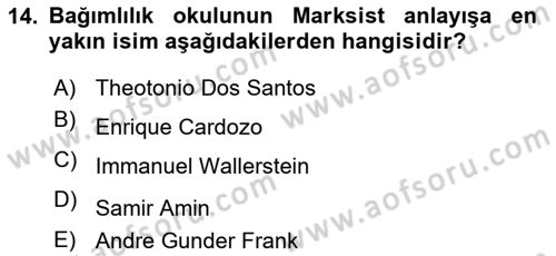 Tarih Felsefesi Dersi 2023 - 2024 Yılı Yaz Okulu Sınav Soruları 14. Soru