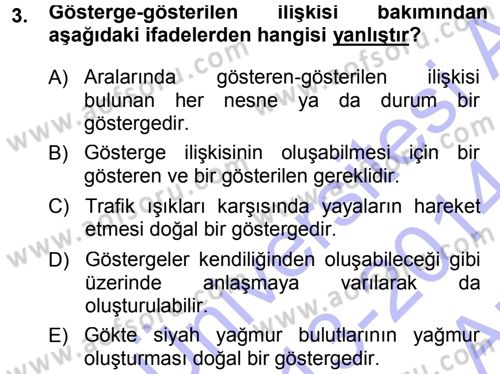 Türkçe Ses Bilgisi Dersi Ara Sınavı Deneme Sınav Soruları 3. Soru