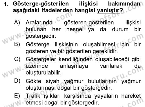 Türkçe Ses Bilgisi Dersi Ara Sınavı Deneme Sınav Soruları 1. Soru