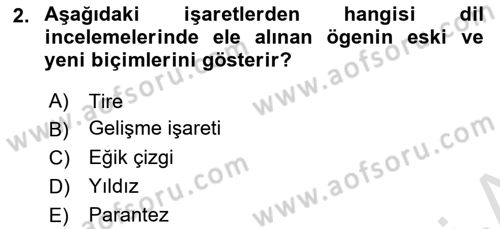 Türkçe Ses Bilgisi Dersi 2019 - 2020 Yılı (Final) Dönem Sonu Sınavı 2. Soru