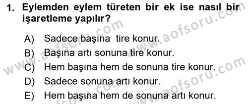 Türkçe Ses Bilgisi Dersi 2022 - 2023 Yılı Yaz Okulu Sınav Soruları 1. Soru