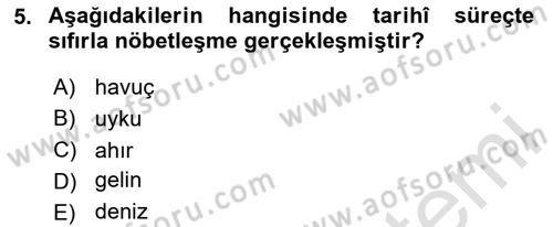 Türkçe Ses Bilgisi Dersi 2023 - 2024 Yılı Yaz Okulu Sınav Soruları 5. Soru