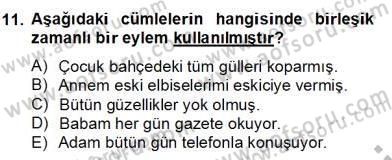 Türkçe Biçim Bilgisi Dersi 2012 - 2013 Yılı (Final) Dönem Sonu Sınav Soruları 11. Soru
