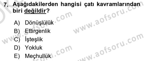 Türkçe Biçim Bilgisi Dersi 2022 - 2023 Yılı Yaz Okulu Sınav Soruları 7. Soru