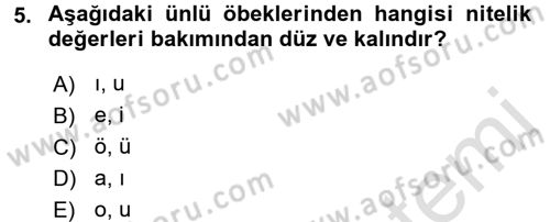 Osmanlı Türkçesine Giriş 1 Dersi 2017 - 2018 Yılı (Vize) Ara Sınav Soruları 5. Soru
