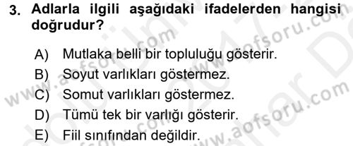 Osmanlı Türkçesine Giriş 2 Dersi 2017 - 2018 Yılı (Vize) Ara Sınav Soruları 3. Soru
