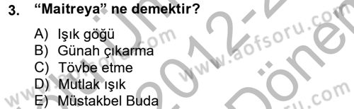 Uygur Türkçesi Dersi 2012 - 2013 Yılı (Final) Dönem Sonu Sınav Soruları 3. Soru