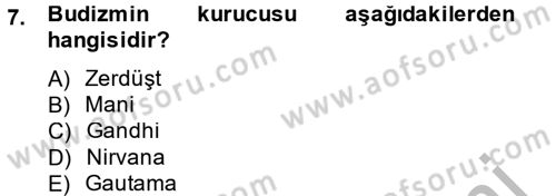 Uygur Türkçesi Dersi 2013 - 2014 Yılı (Vize) Ara Sınav Soruları 7. Soru